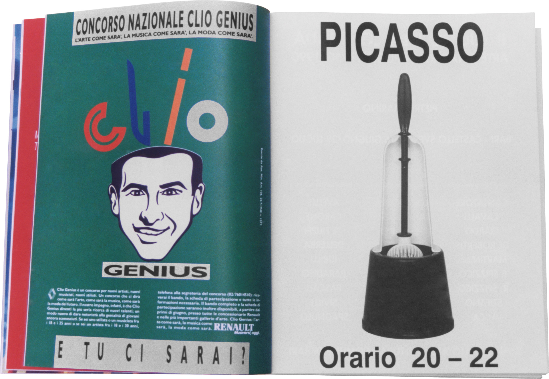 1990. Inserzione pubblicitaria. Flash Art, Edizione Italiana